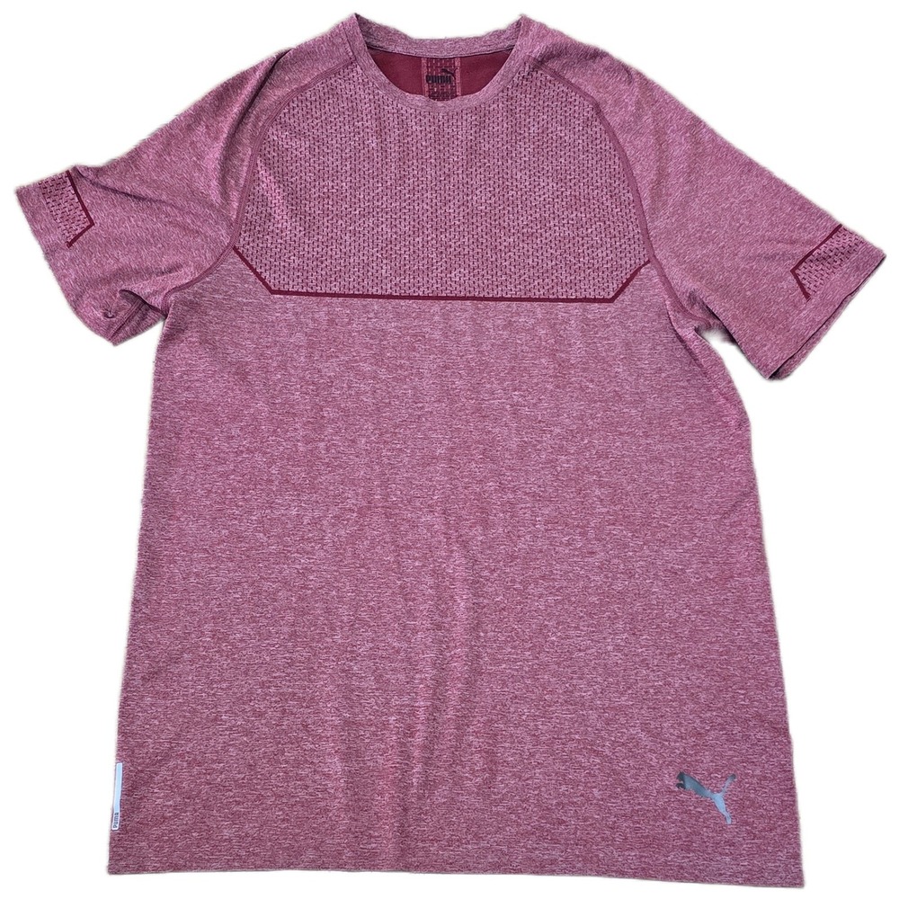 Puma DryCell Mens‎ XXL Training Shirt Heathered Burgundy Red Performance Tee